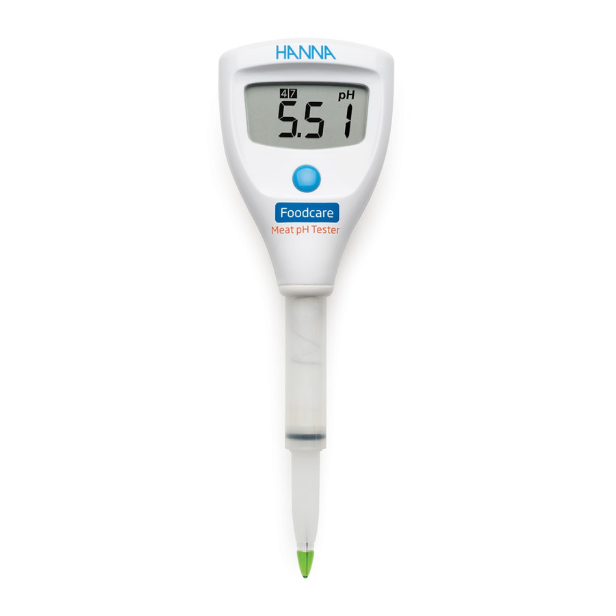 HANNA instruments HI981036 - Meat PH Tester Manual