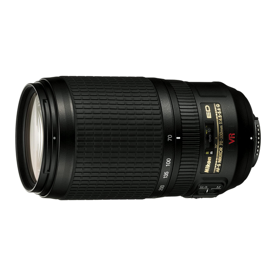 Nikon AF-P NIKKOR 70-300mm f/4.5-5.6E ED VR User Manual