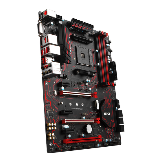 MSI X370 GAMING PLUS Manual