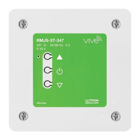 Lutron Electronics Vive RMJS-5T-347 Installation Manual