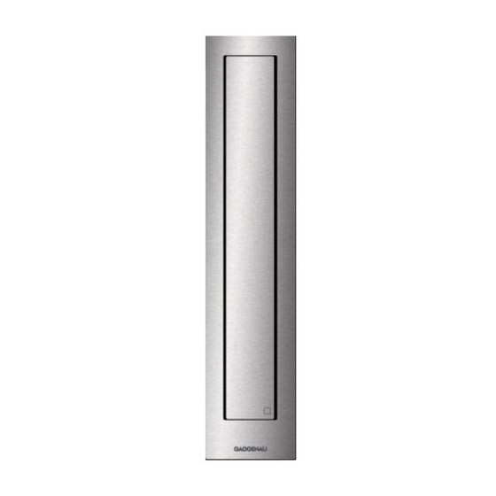 Gaggenau VL 414 110 Installation Instructions Manual