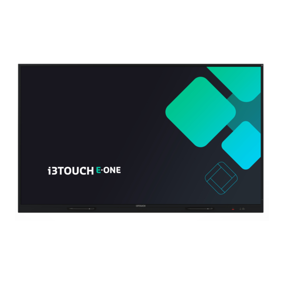 i3-TECHNOLOGIES i3TOUCH E-ONE Quick Start Manual
