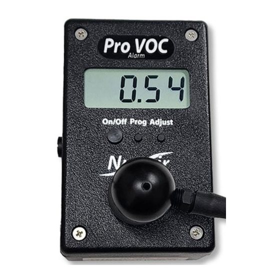 Nuvair Pro VOC Alarm Manuals