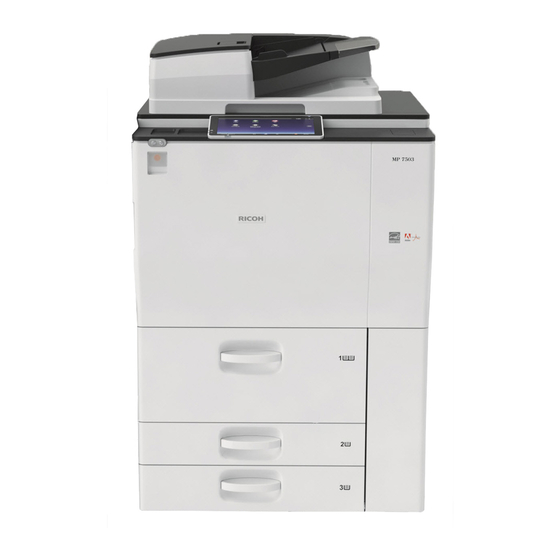 Ricoh MP 9003SP Field Service Manual