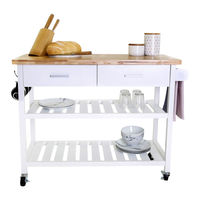 Meubilair Kitchen Island Trolley With Open Shelves Manual