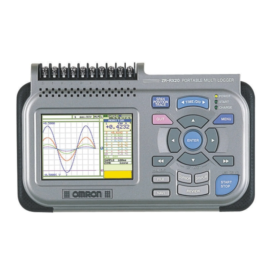 Omron ZR-RX20 Manuals