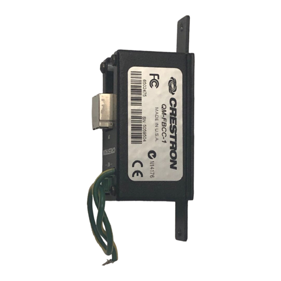 Crestron QuickMedia QM-FBCC-1 Operations & Installation Manual