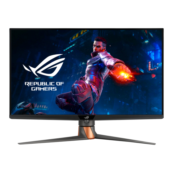 User Manuals: Asus ROG SWIFT PG32UQXR Gaming Monitor