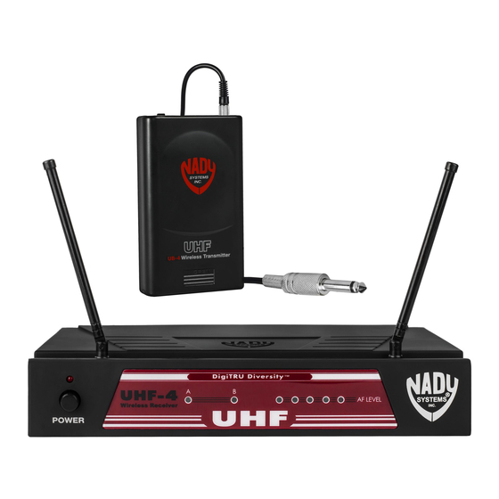 Nady system U-41 Quad store four discrete Channel UHF Wireless Microphone System