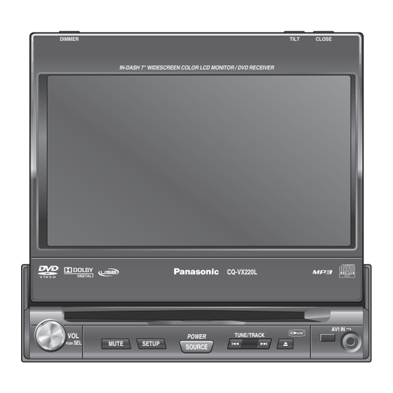 Panasonic CQ-VX220L Operating Instructions Manual