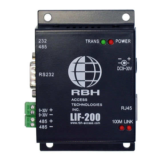 RBH access LIF-200 User Manual