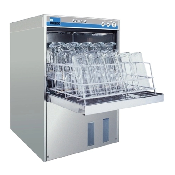 User Manuals: Meiko FV 28 GiO Glasswasher