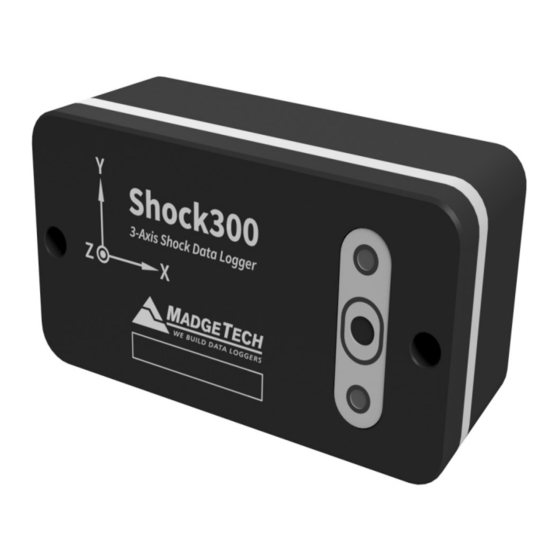MadgeTech SHOCK300 Shock Data Logger Manuals
