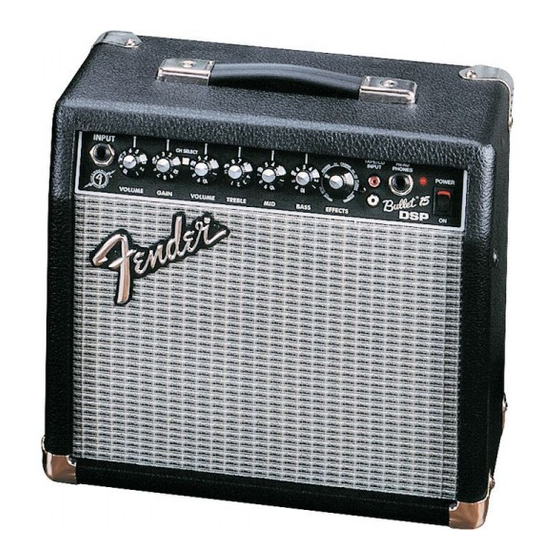 Fender Bullet 15 DSP Instruction Manual