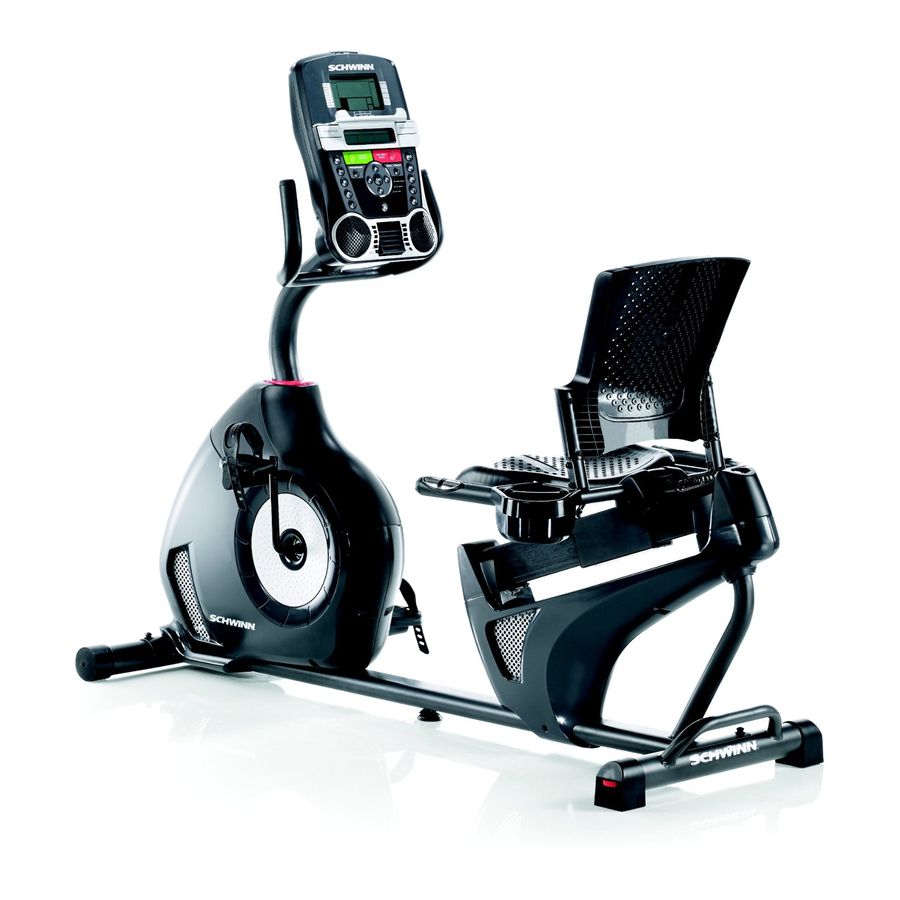 Console Service Mode Schwinn 230 Recumbent Bike 2013 model