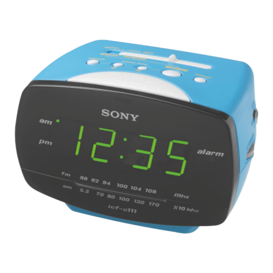 Sony ICF-C113-S - DREAM MACHINE ALARM CLOCK RADIO