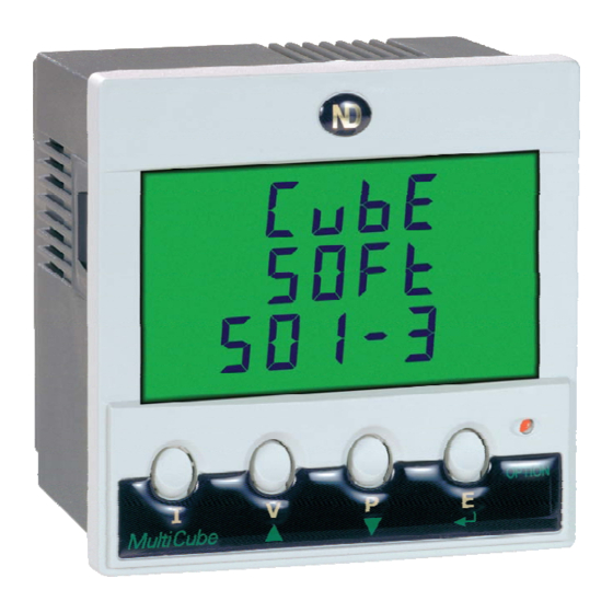 ND MultiCube Single Phase Meter Manuals
