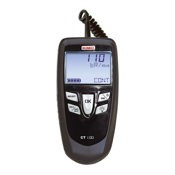 Kimo CT 100 Series User Manual