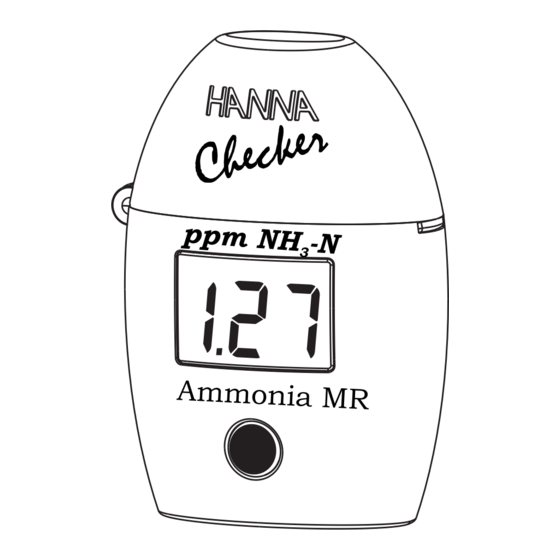 Hanna Instruments Ammonia Medium Range Manual