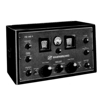 Hammarlund HQ-140-X Technical Description And Operating Instructions