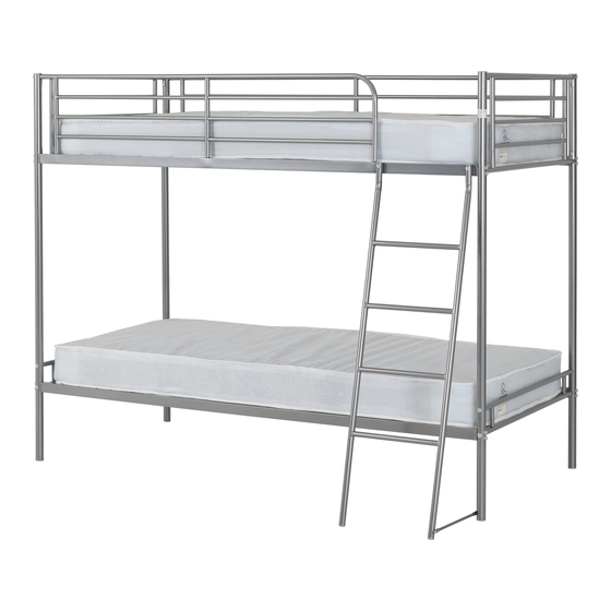 Seconique SILVER BRANDON 3 BUNK BED Assembly Instructions Manual