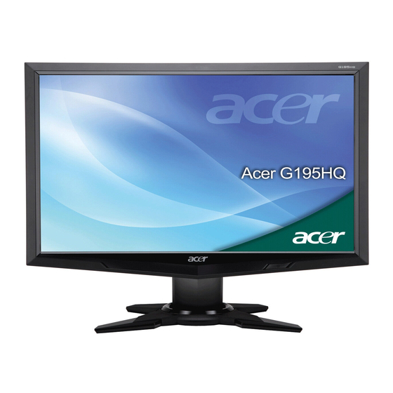 Acer G195HQ Service Manual