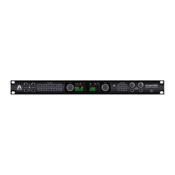Apogee Ensemble Quick Start Manual