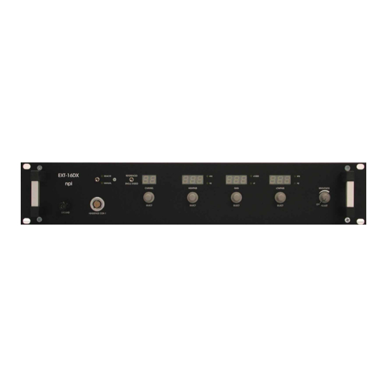 NPI EXT-16DX Operating Instructions And System Description