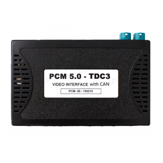 KAP Trader PCM 5.0 TDC3 Car Audio System Manuals