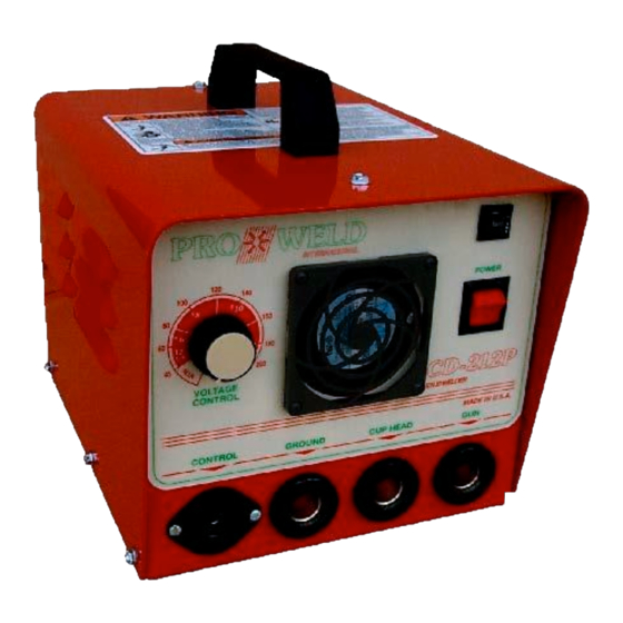 Pro-Weld CD-212P Discharge Welder Manuals