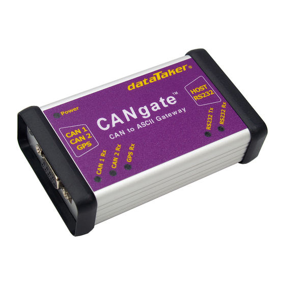 dataTaker CANgate User Manual