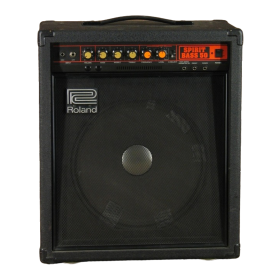 Roland Spirit Bass 50 Owner's Manual