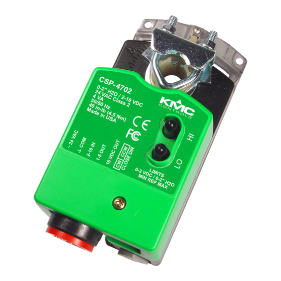 KMC Controls CSP-4702 Installation Manual