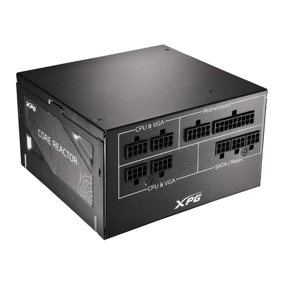 XPG Core Reactor Gold Series Quick Start Manual