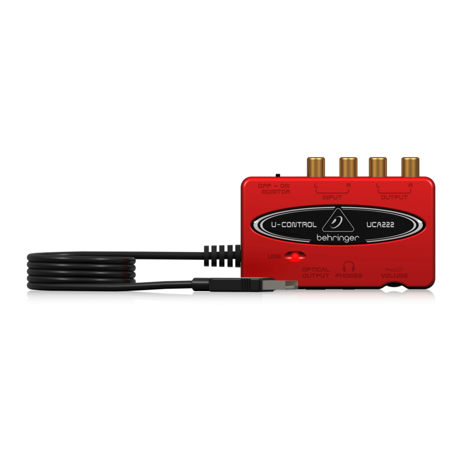 Behringer U-CONTROL UCA222 Brochure