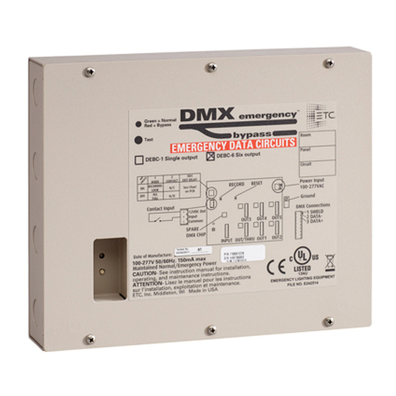 ETC DMX DEBC-1 Installation Manual