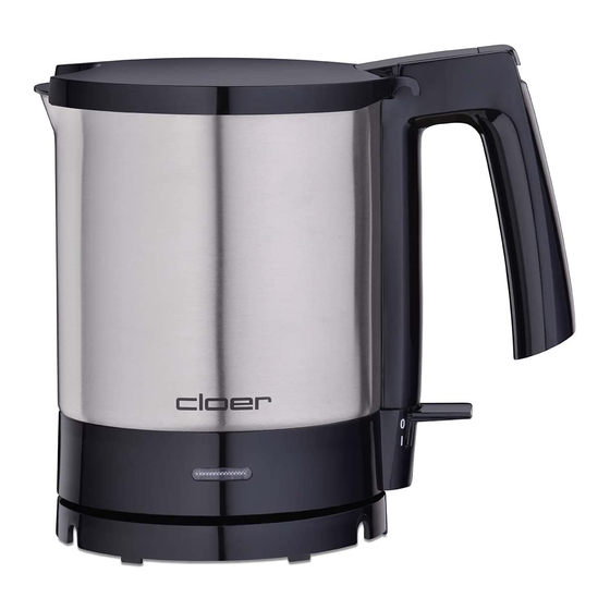 Cloer Wasserkocher 4700 Operating Instructions Manual