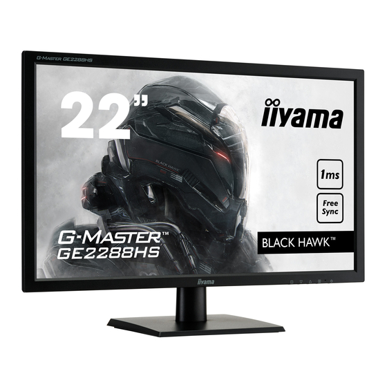 Iiyama G-Master GE2288HS Manuals