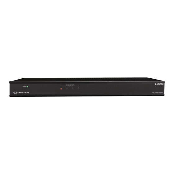 Crestron HD-DA-2-QUAD Operation Manual