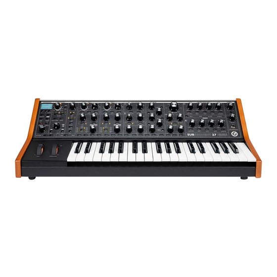 Moog SUB 37 Quick Start Manual