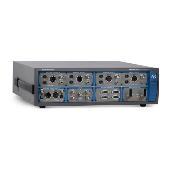 Audio Precision AP 52 B Series Installation Instructions And Specifications