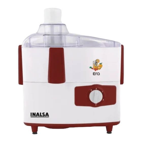 Inalsa Era How To Use And Important Instructions