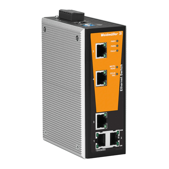Weidmüller Value Line IE-SW-VL05M Series Hardware Installation Manual