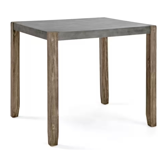 Bolton Furniture COUNTER HEIGHT DINING TABLE Assembly Instructions