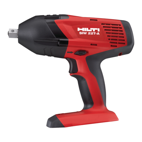 Hilti SIW 22T-A 1/2 Operator's Manual