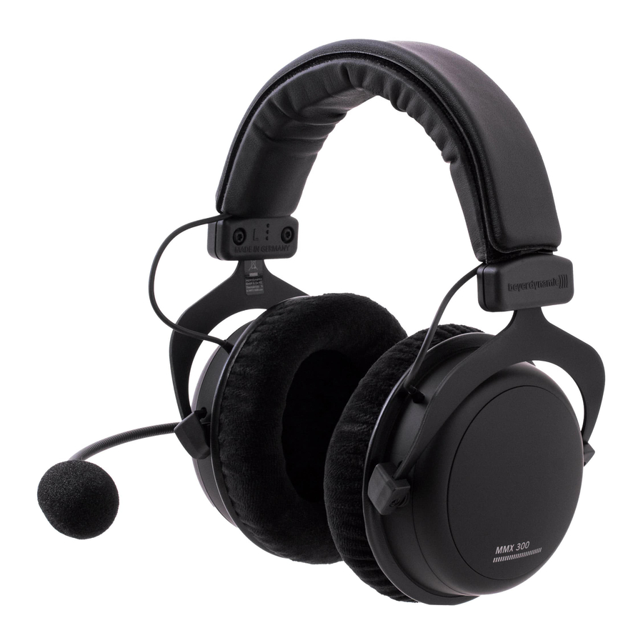Beyerdynamic MMX 300 - Gaming Headset Closed (2nd Generation) Manual