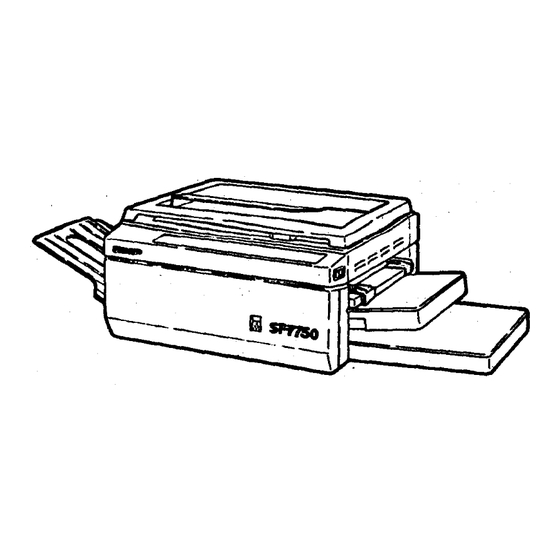 Sharp SF-7700 Service Manual