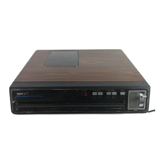 RCA SelectaVision SFT100 Manual