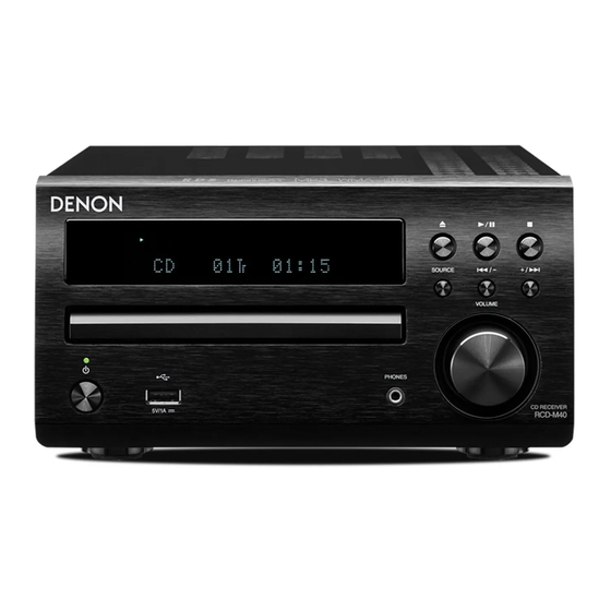 Denon RCD-M40 Quick Start Manual