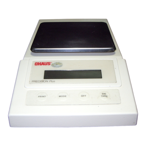 OHAUS TP400D Instruction Manual